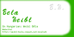 bela weibl business card
